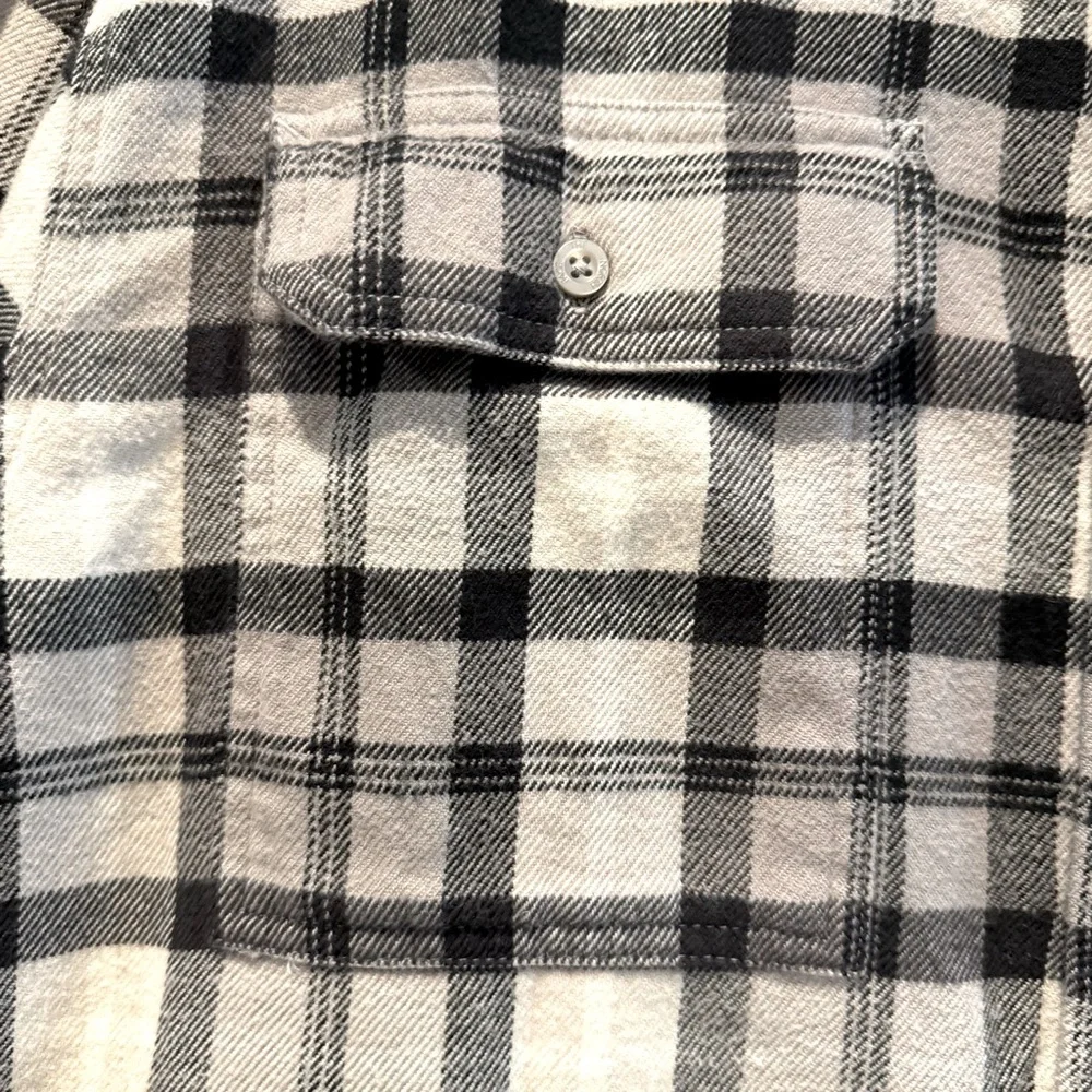 The North Face Flannel Shirt Gray Excellent Plaid Outdoor Mens XL